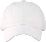 Plain Adjustable Baseball Cap – White - Image 2