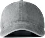 Vintage Washed Cotton Baseball Cap – Grey Adjustable Dad Hat for Casual Wear - Image 2